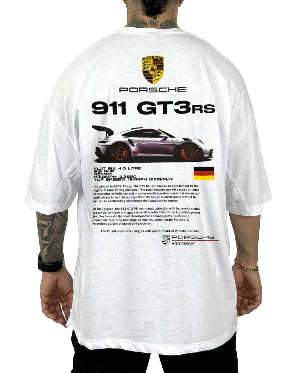 Oversize blanca porsche 911