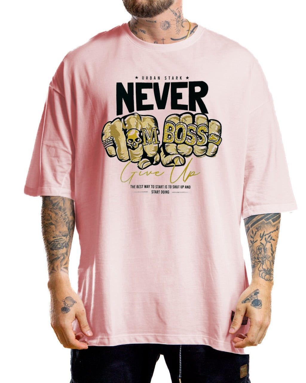 Oversize rosada never lost