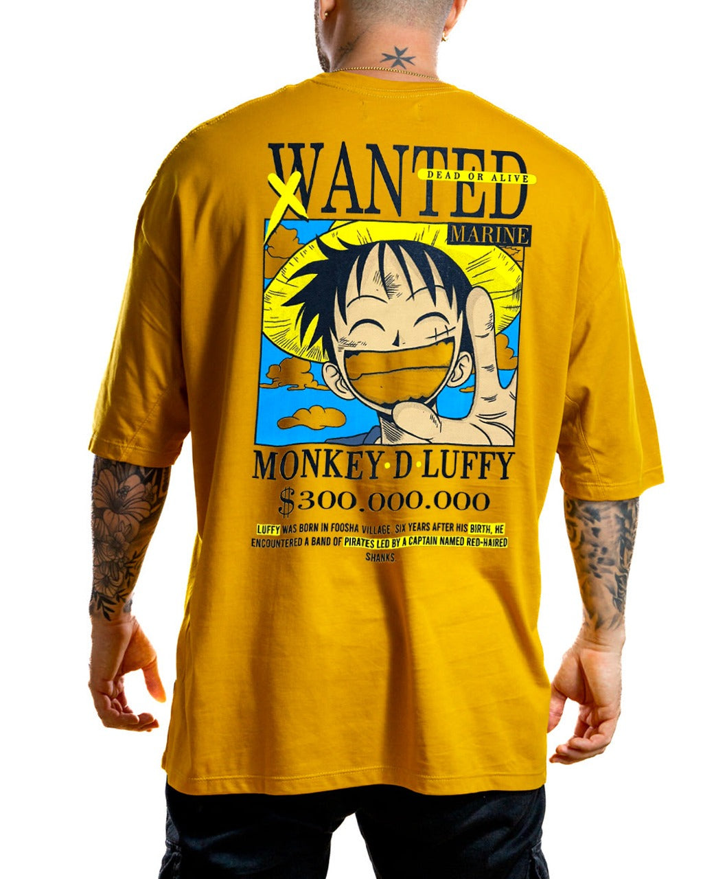 Oversize mostaza wanted luffy