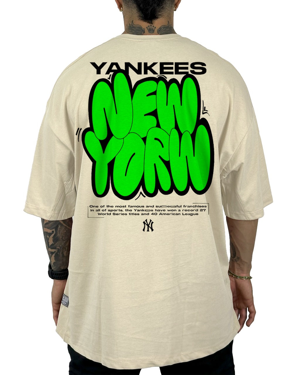 Oversize crema yankees neon