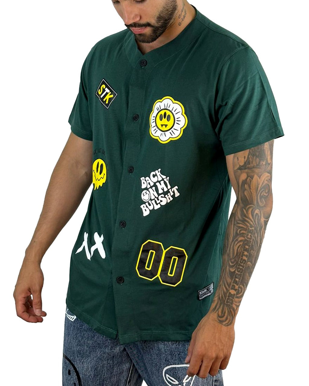 Beisbolera Green Floral