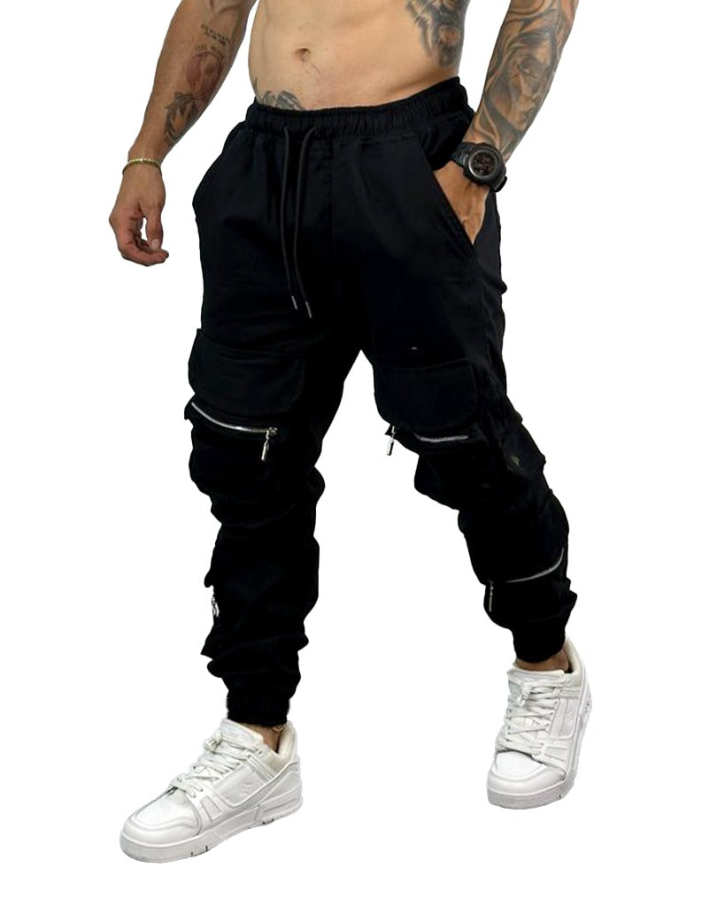 Jogger negro Camuflado Cierres