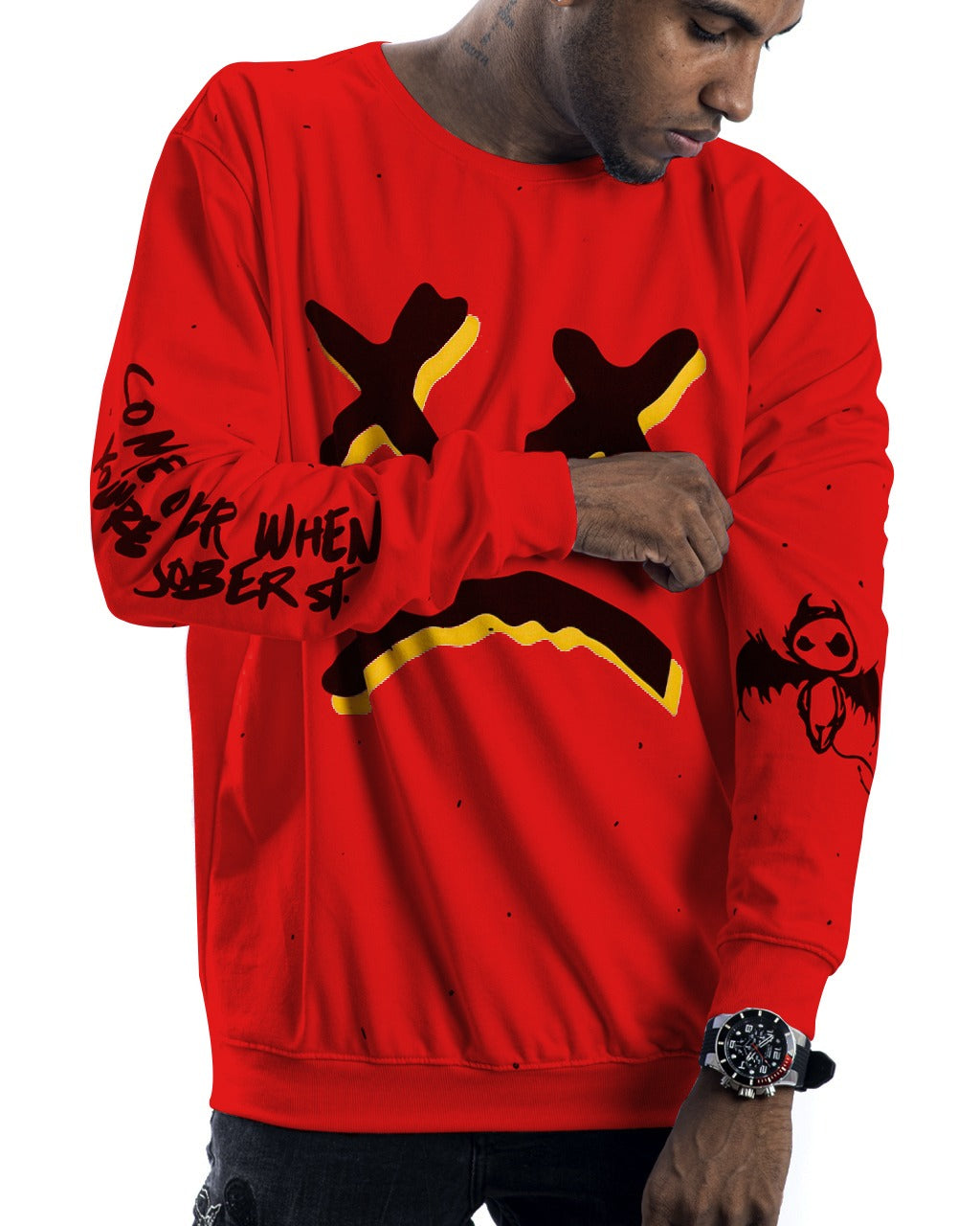 Buzo rojo sad face