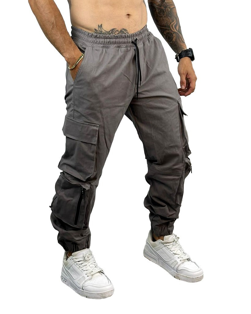 Jogger gris cierre 10