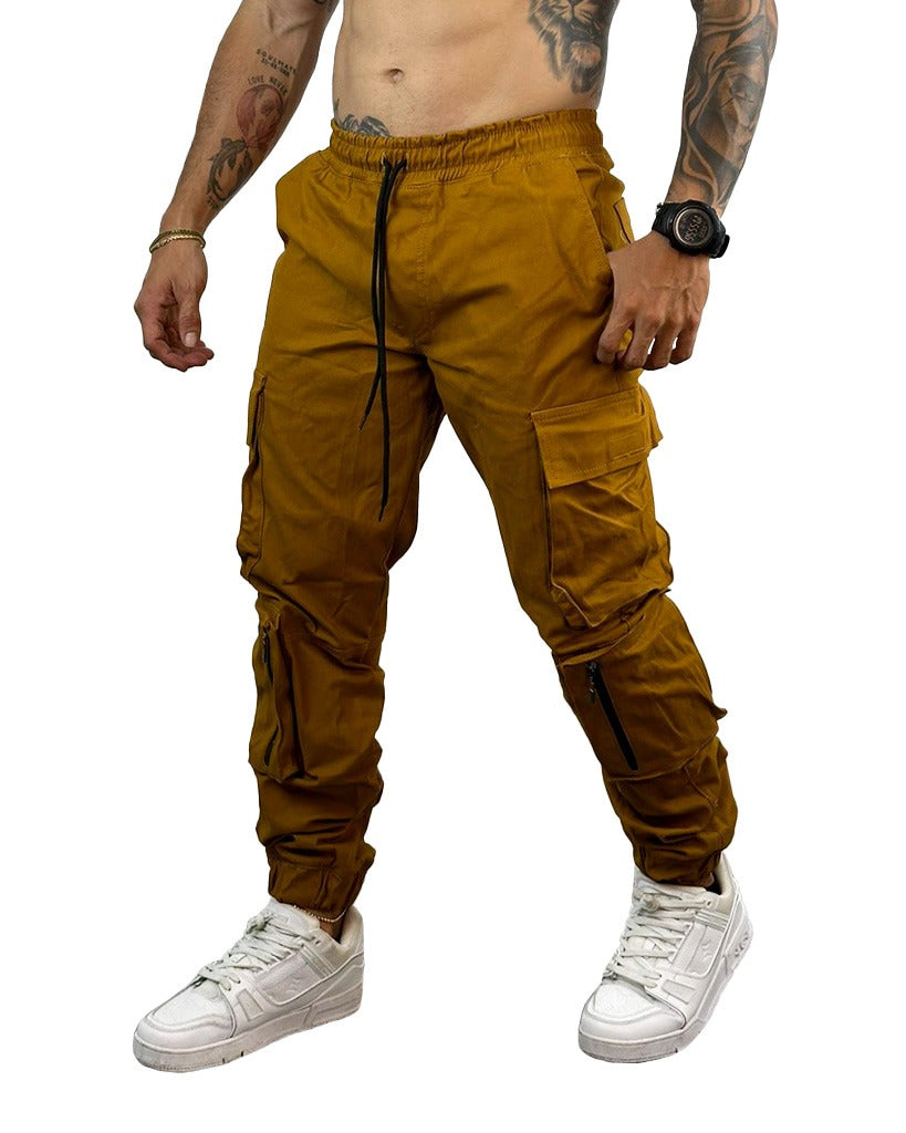 Jogger mostaza cierre 10