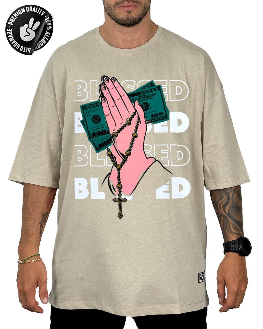 Oversize verde bless alto gramaje