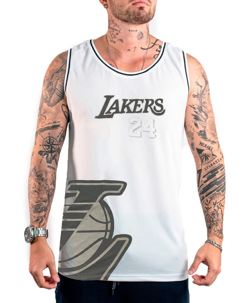 Camisilla Blanca Lakers 24