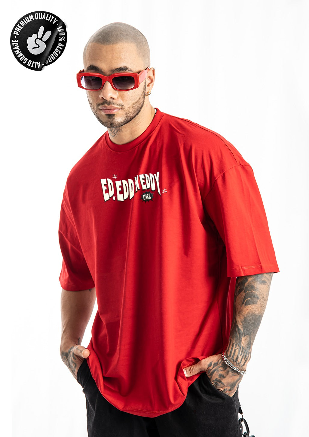 Oversize Roja Ed,Edd y Eddy Alto Gramaje