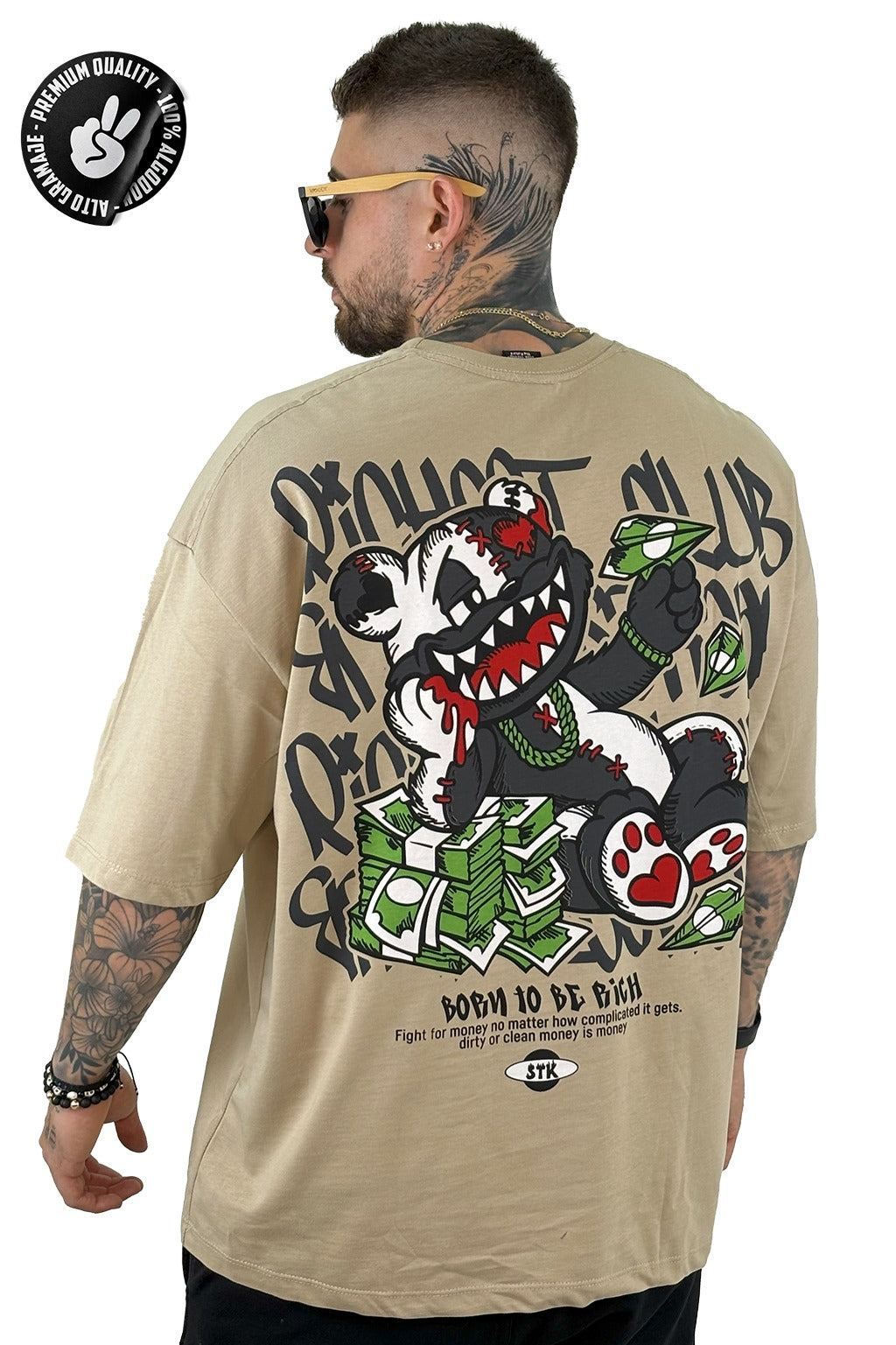 OVERSIZE BEIGE ALTO GRAMAJE RICH