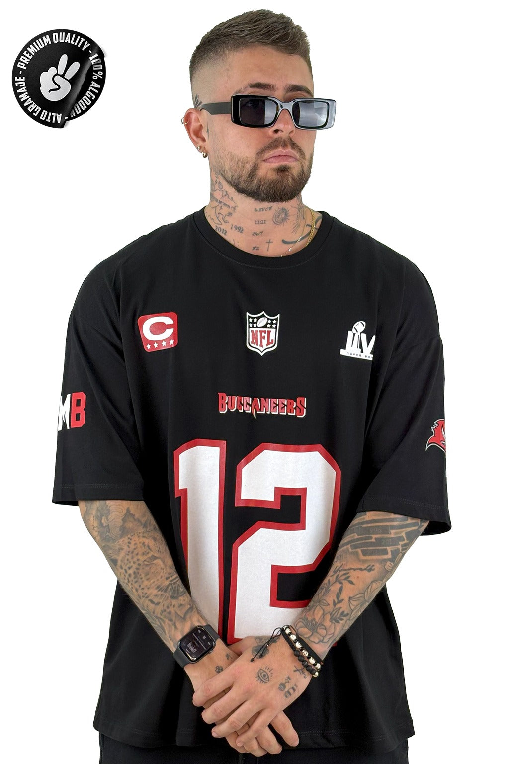 Oversize alto gramaje negra brady 12