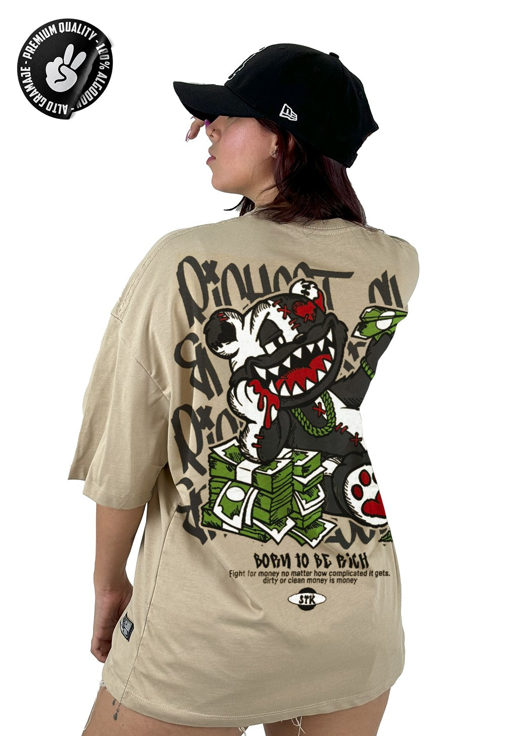 Oversize beige alto gramaje rich