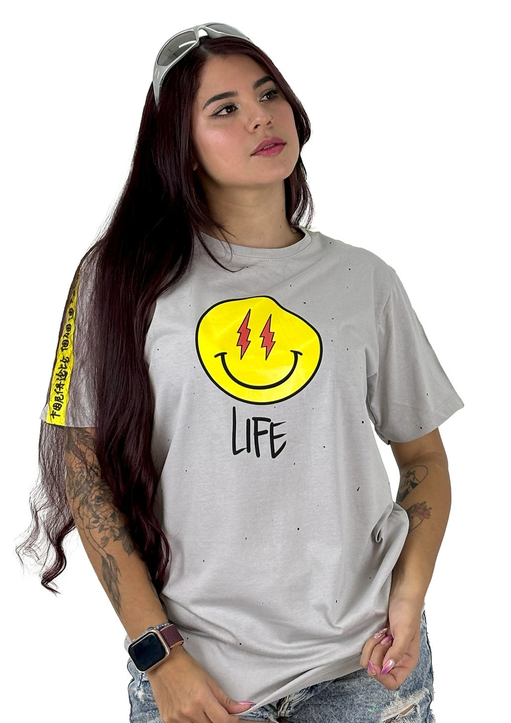 Camiseta Gris Life