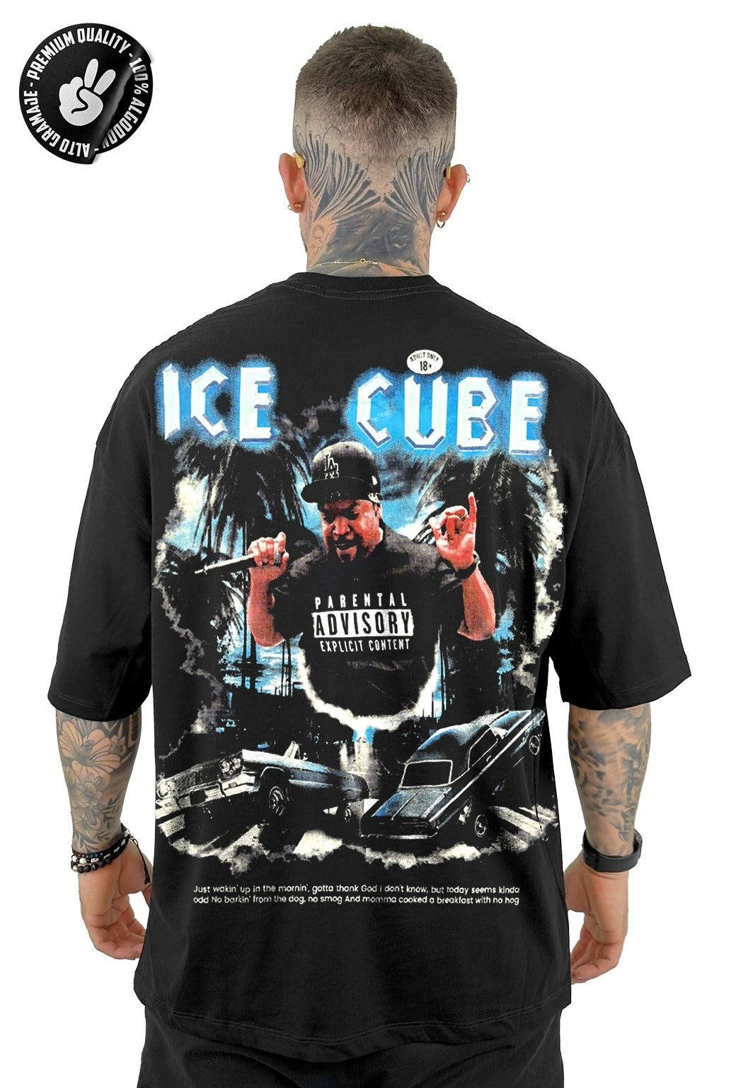 Oversize negra ice cube alto gramaje
