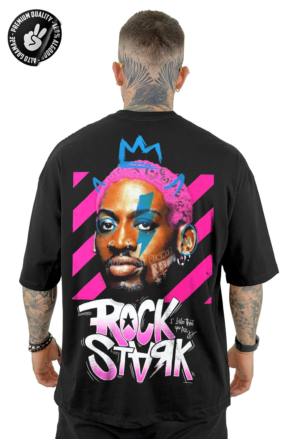 Oversize alto gramaje negra rock stark