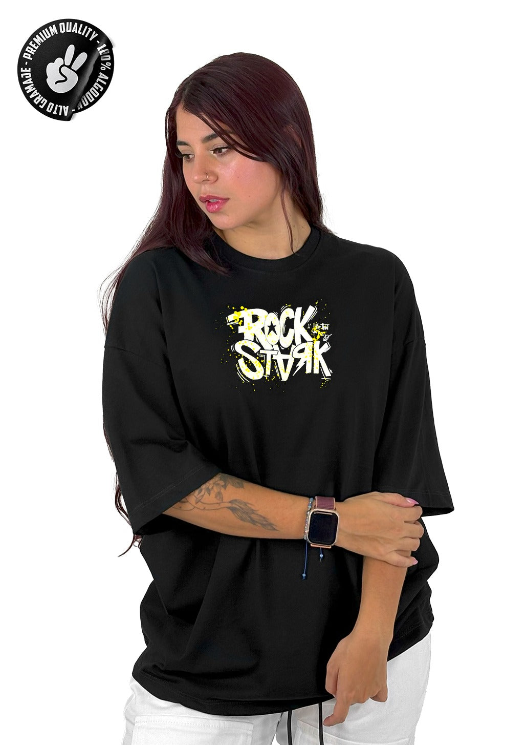 Oversize alto gramaje negra rock stark