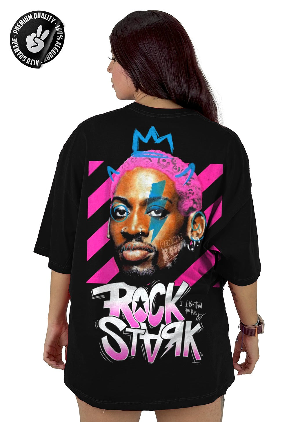 Oversize alto gramaje negra rock stark