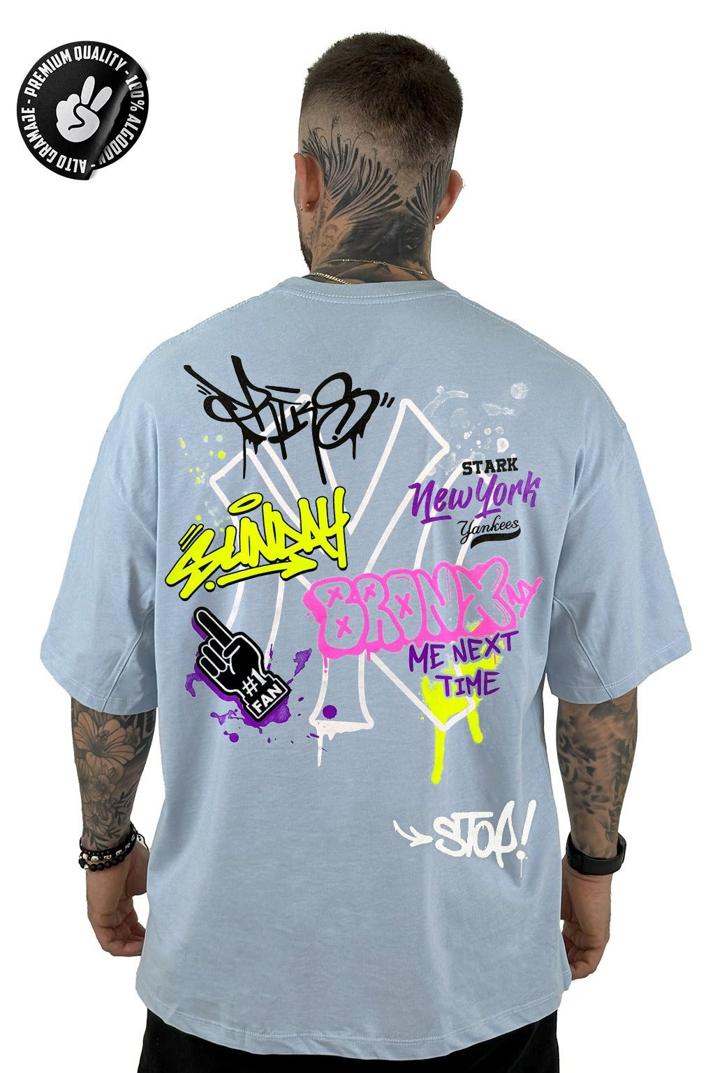 Oversize Azul Sunday New York Alto Gramaje