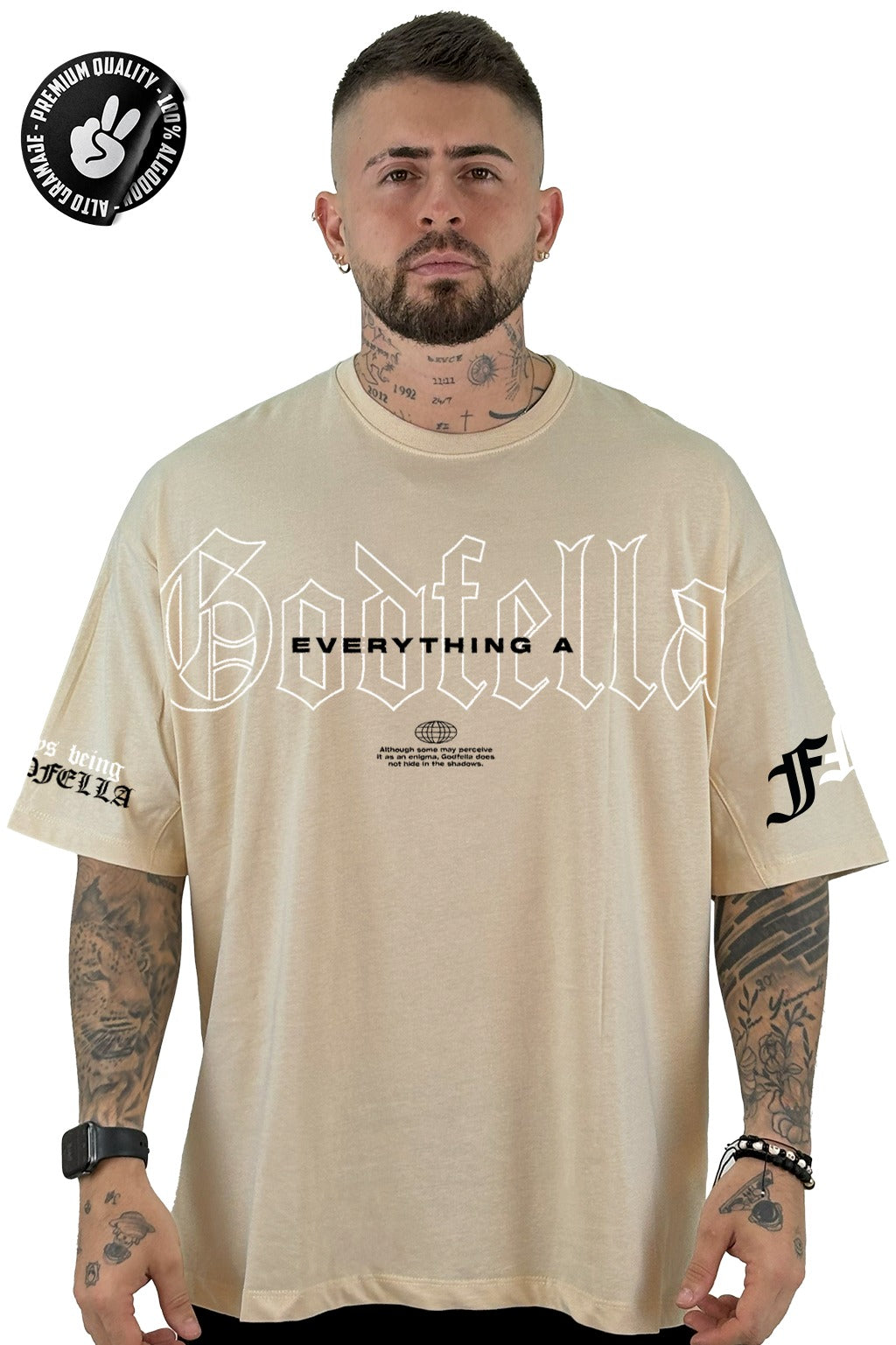 Oversize alto gramaje everything beige