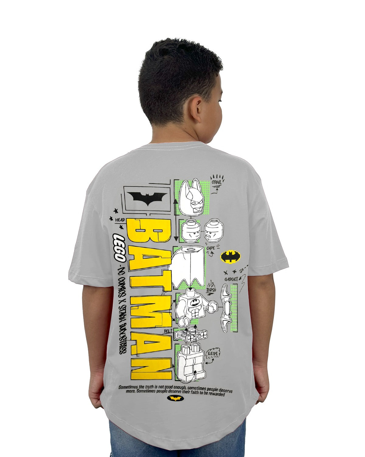 Oversize Niño batman gris