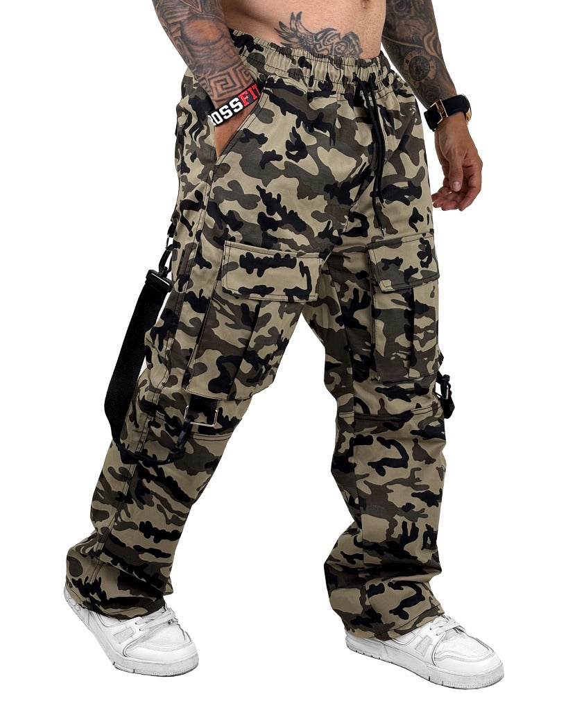 Jogger camuflado baggy tiras