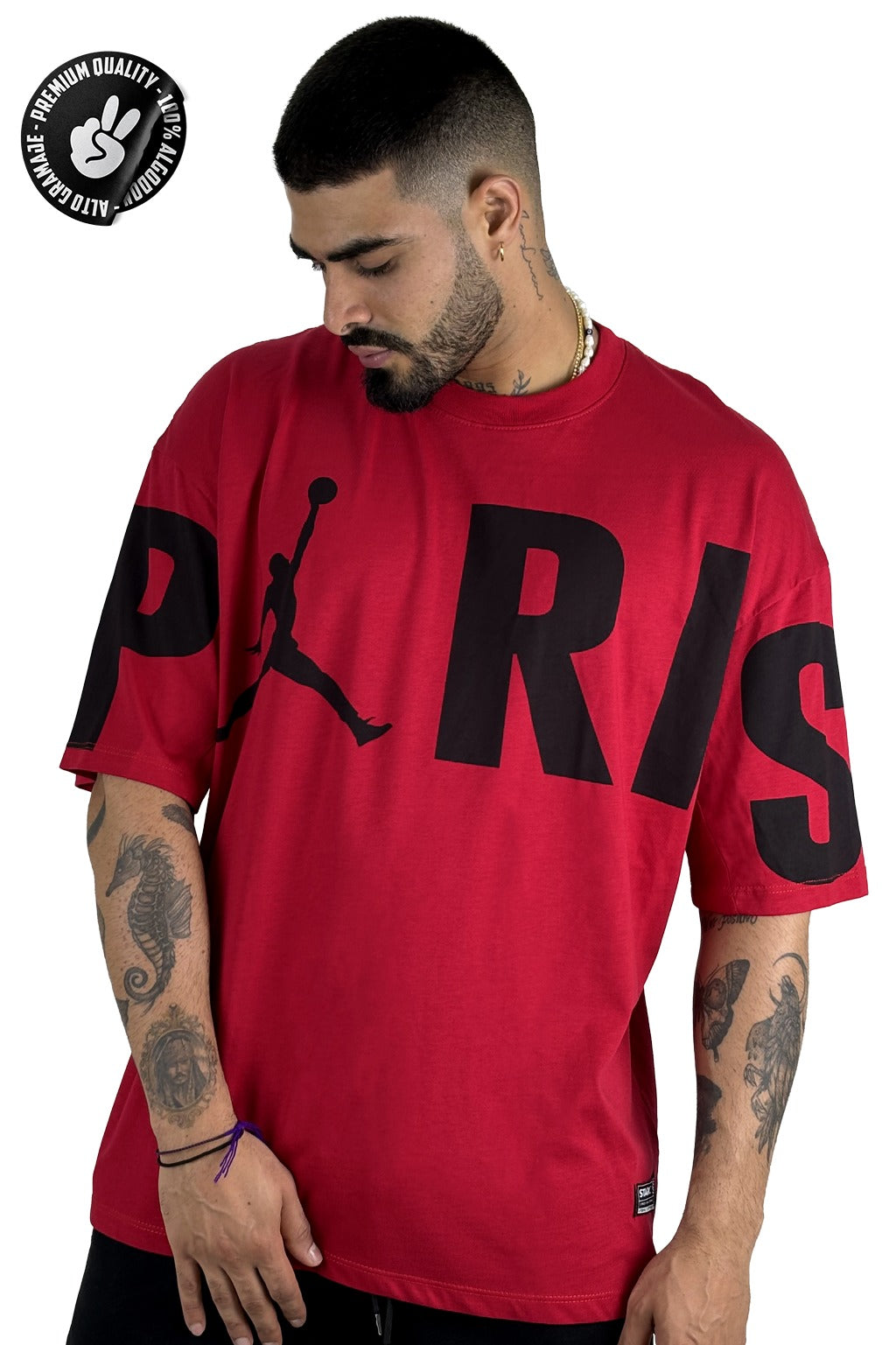 Oversize alto gramaje Paris rojo