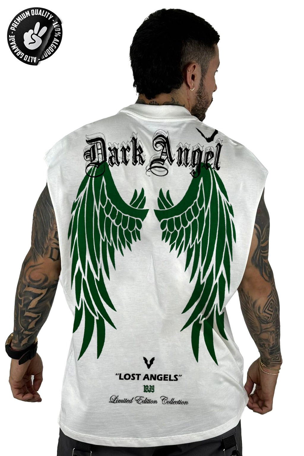 Camisilla Blanca Dark Angel Alto Gramaje