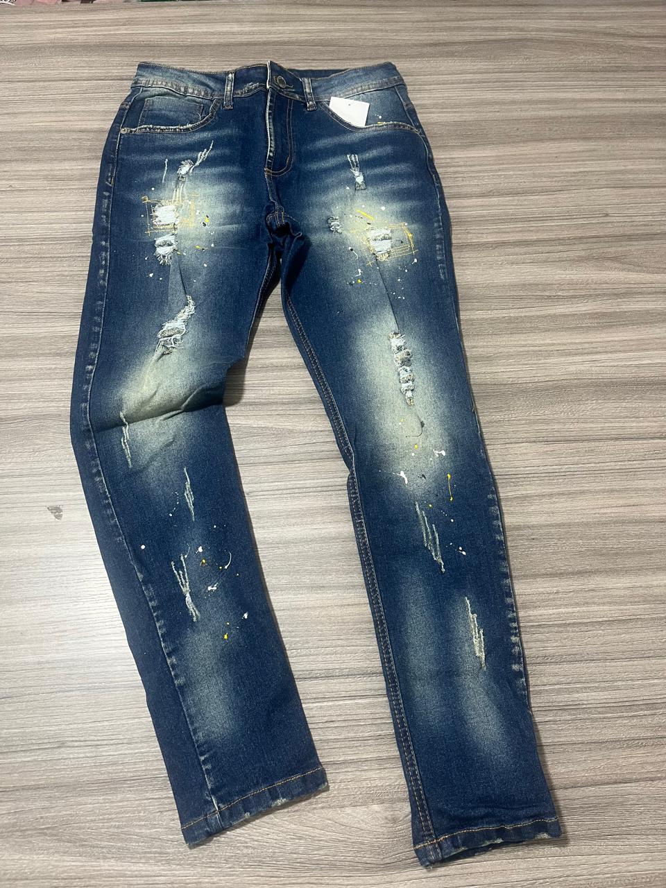 Jean parche amarillo