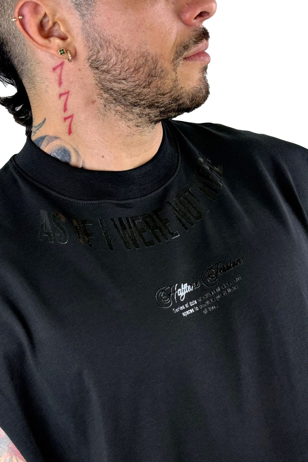 Camisilla negro not here Alto Gramaje