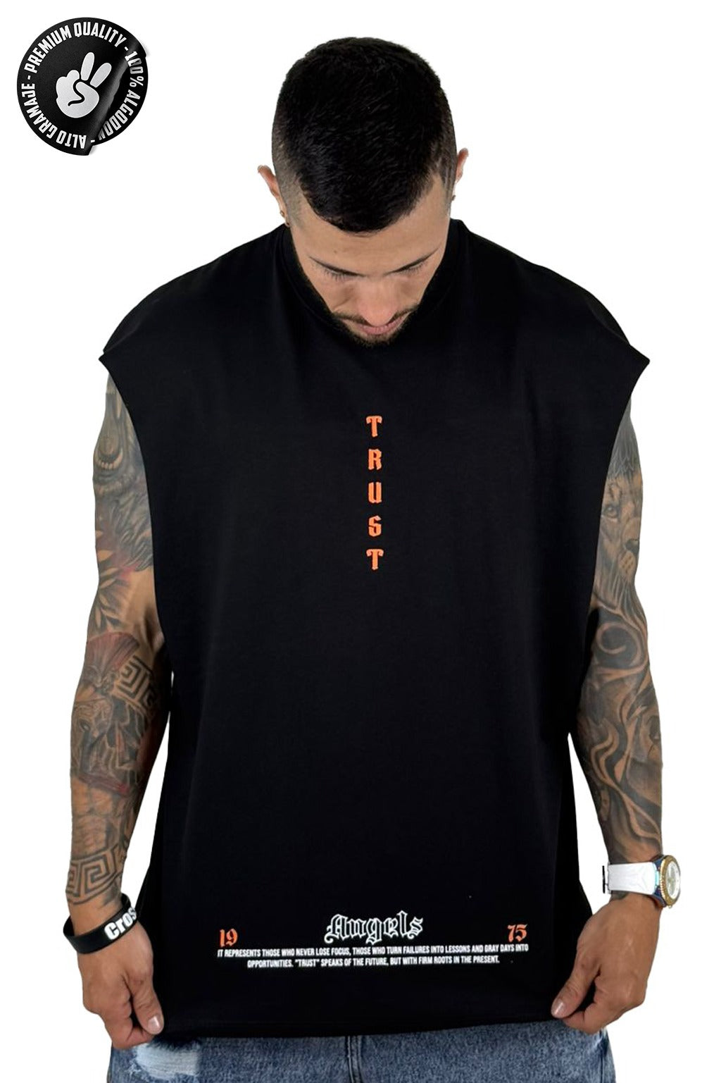 Camisilla trust negro Alto Gramaje