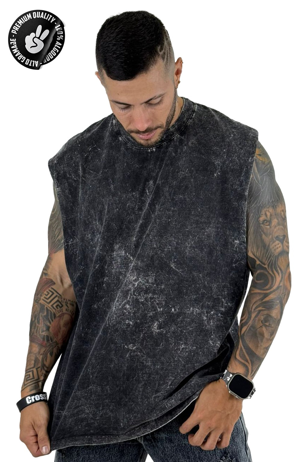 Camisilla Alto Gramaje sky negro