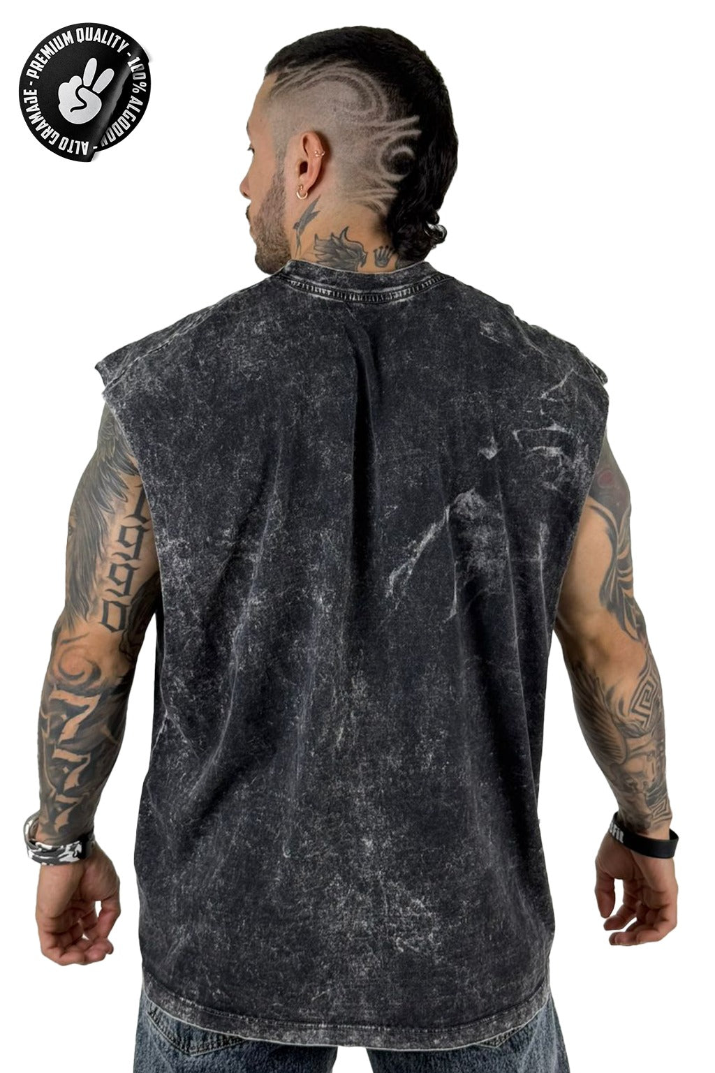 Camisilla Alto Gramaje sky negro