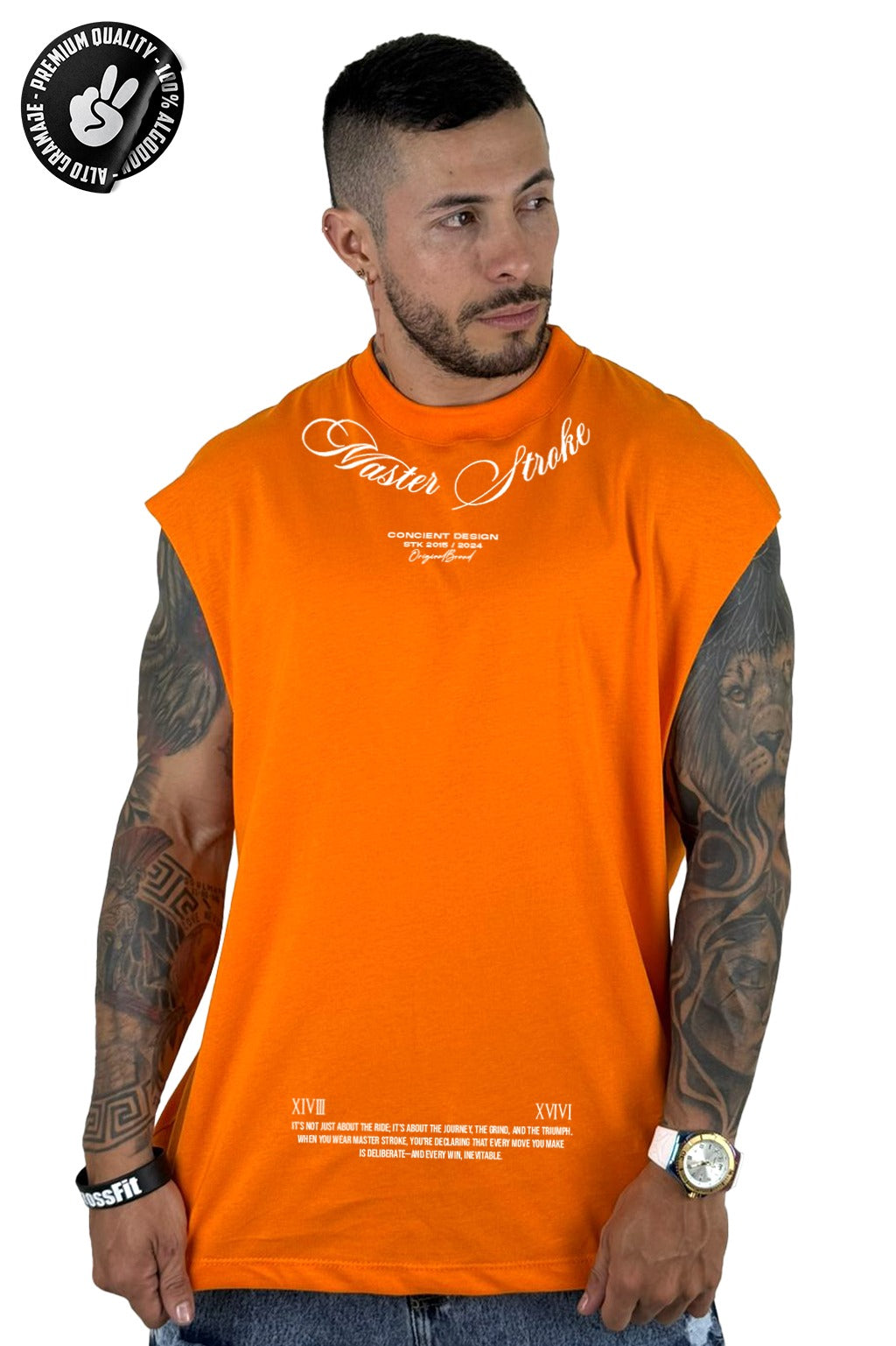 Camisilla Naranja Master Stroke Alto Gramaje