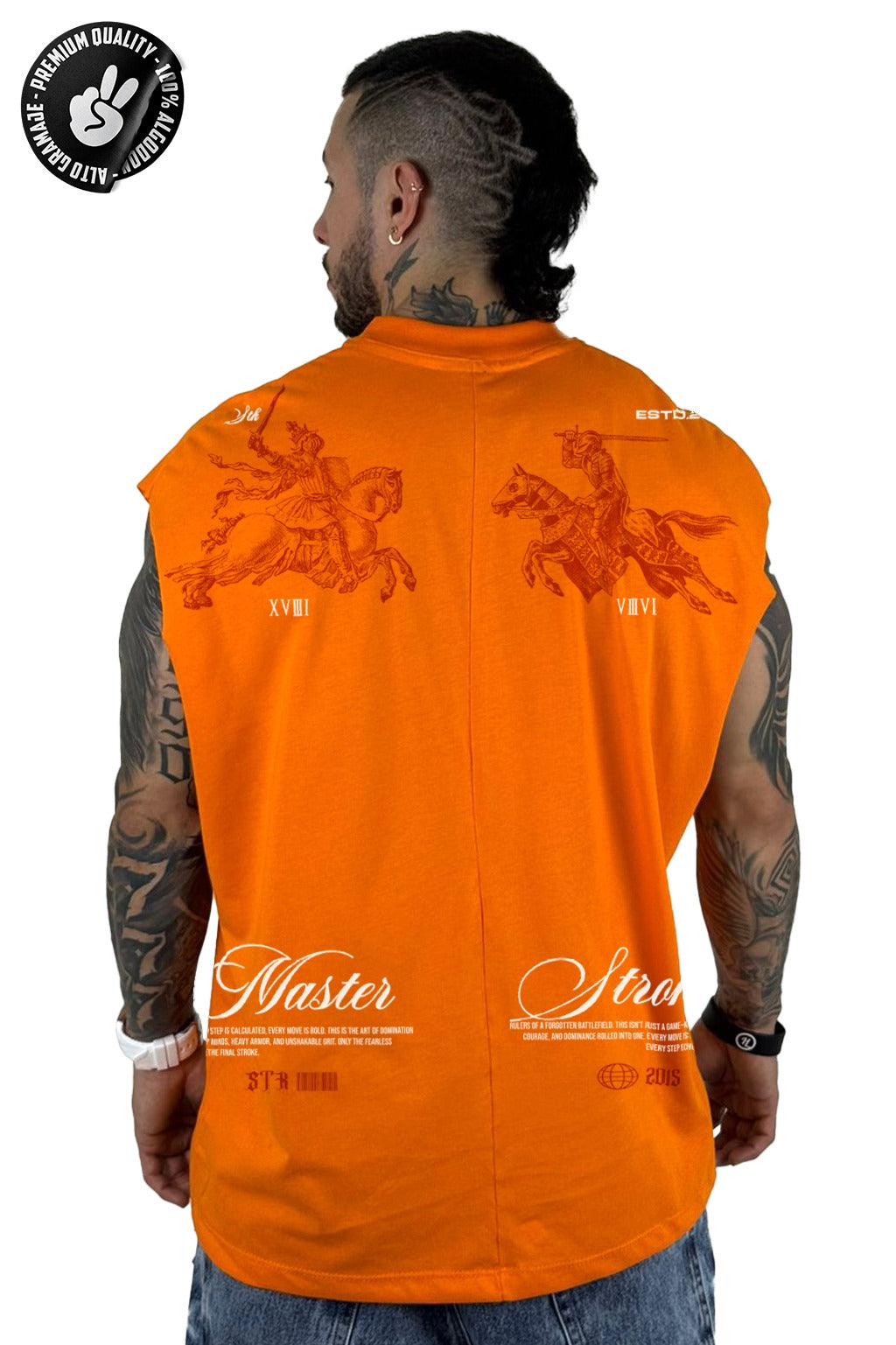 Camisilla Naranja Master Stroke Alto Gramaje