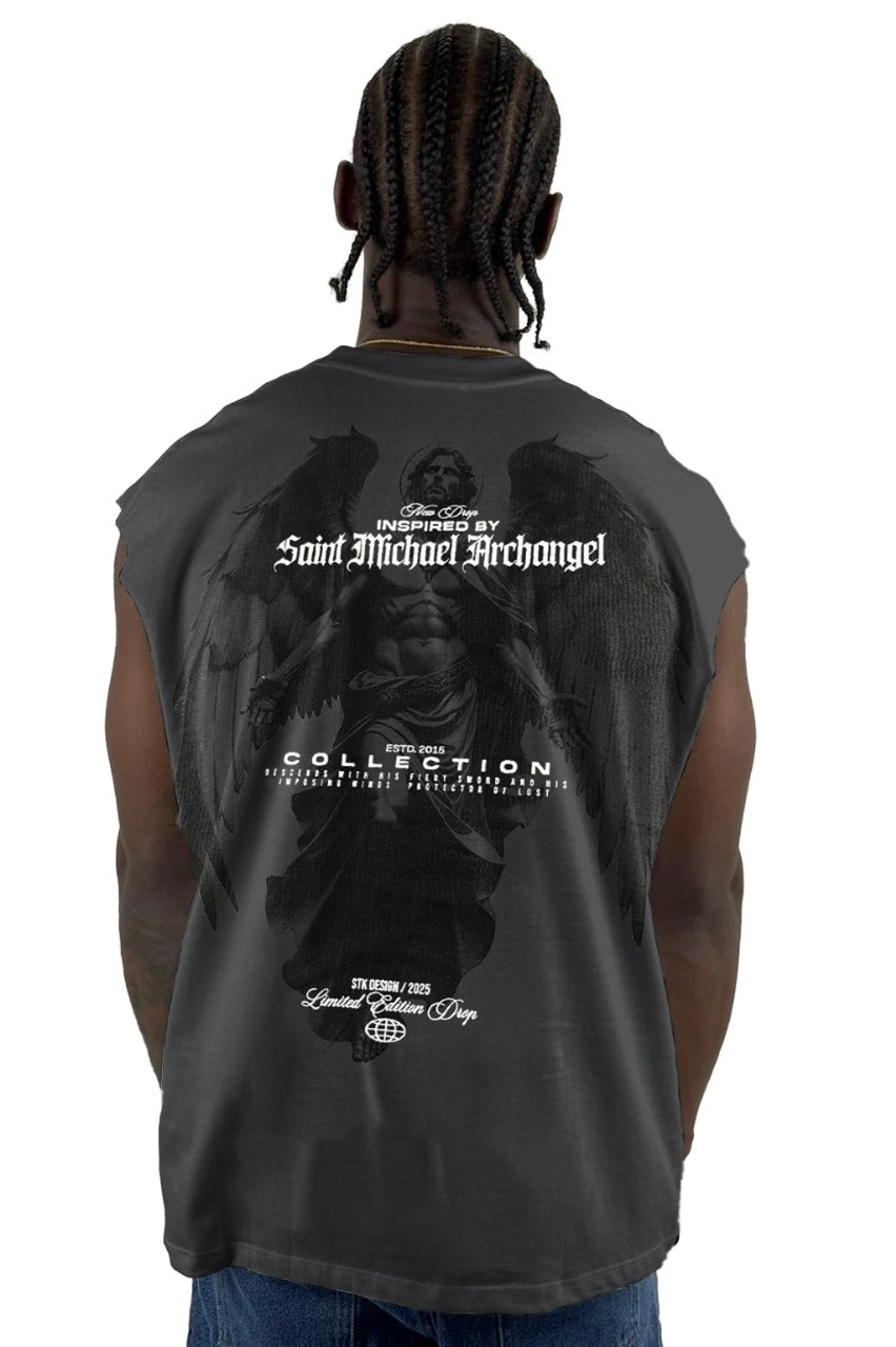 Camisilla Plomo Angels Trust Gots Alto Gramaje