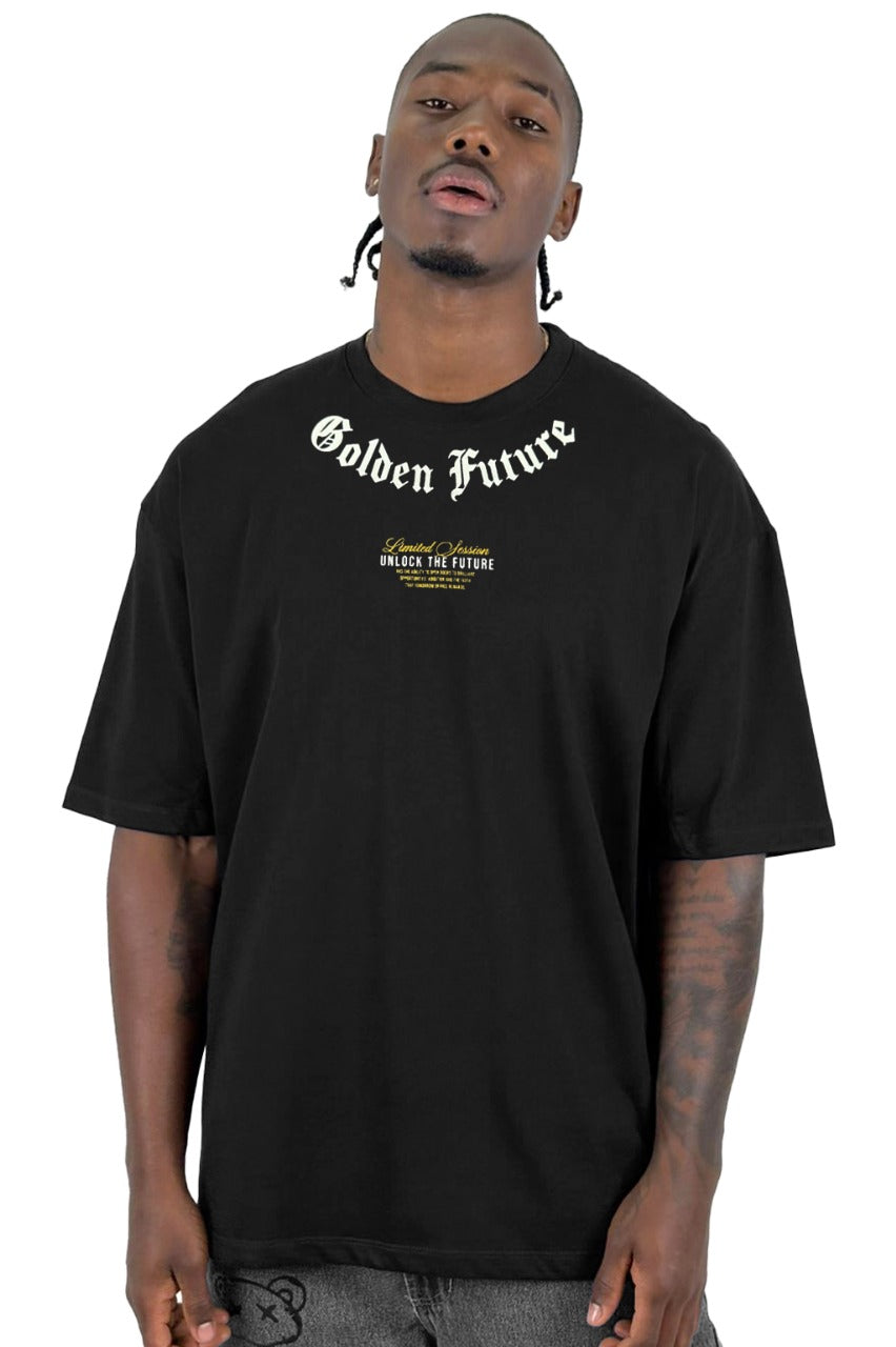 Oversize Negra Golden future alto gramaje