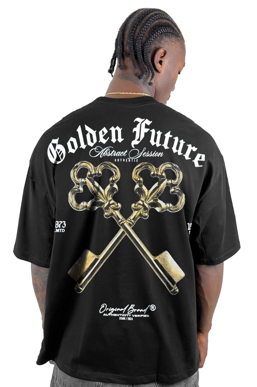 Oversize Negra Golden future alto gramaje