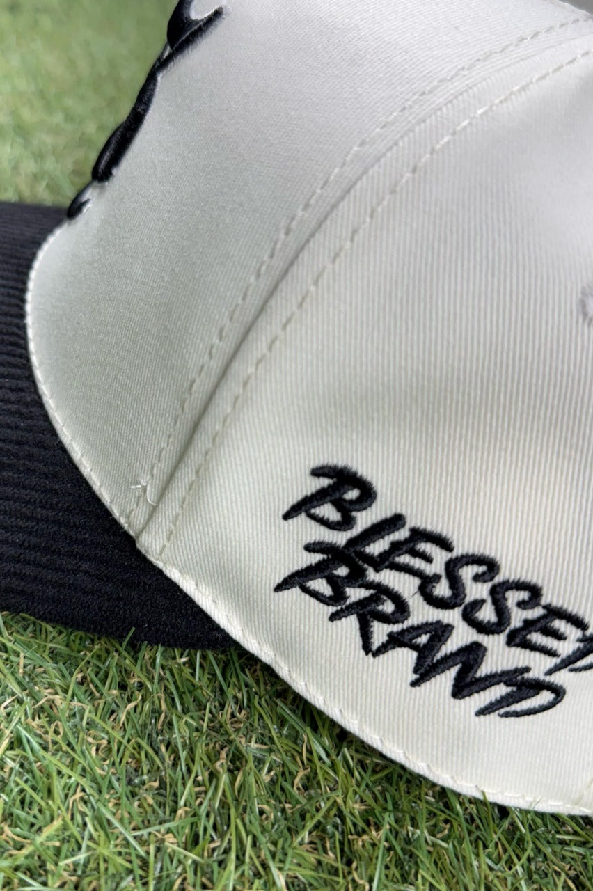 Gorra Pana Negra con Blanco Premium