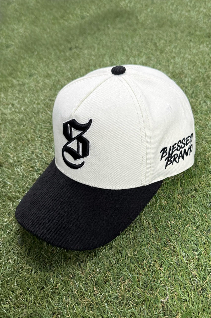 Gorra Pana Negra con Blanco Premium