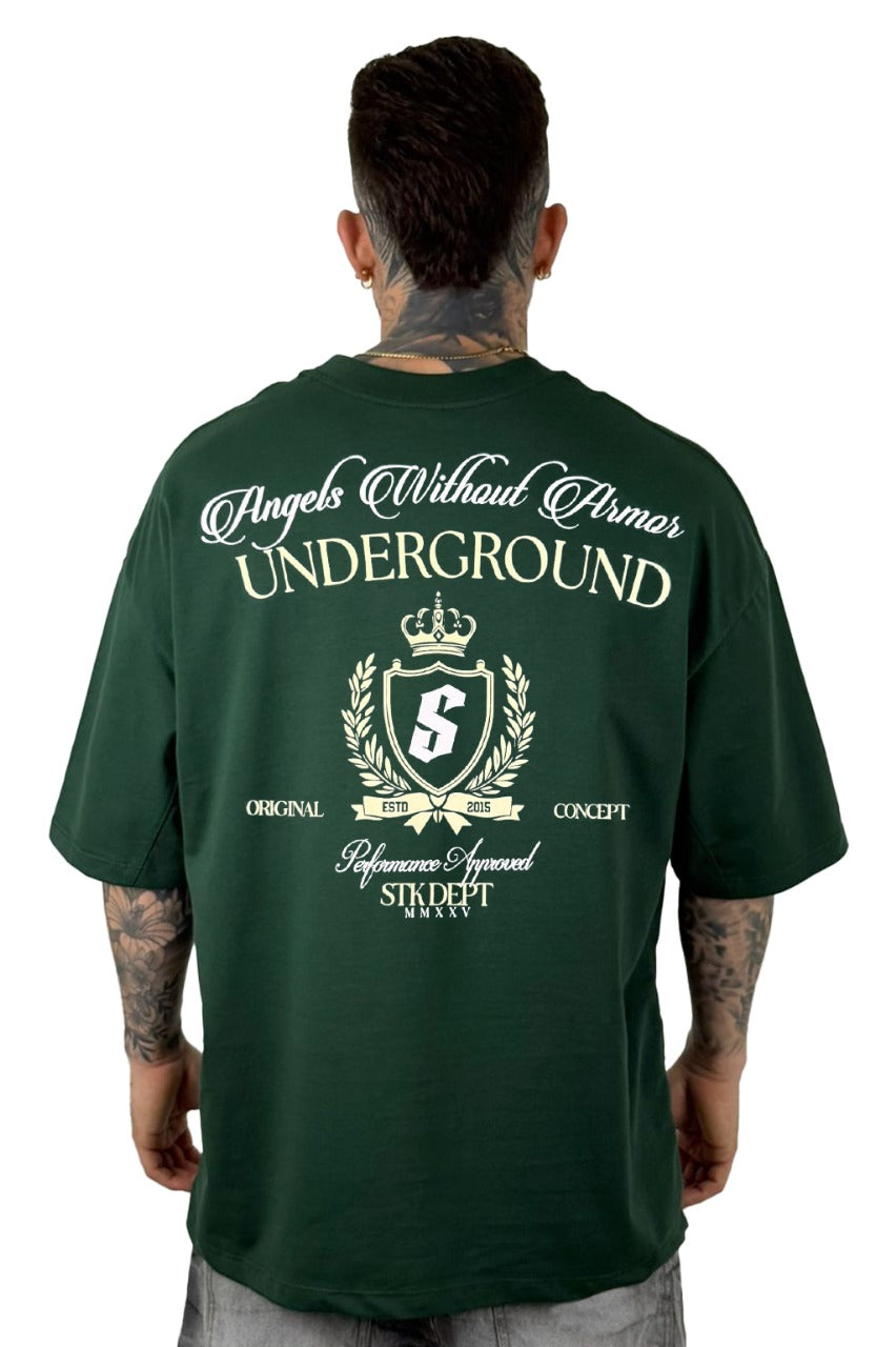 Oversize underground verde botella alto gramaje