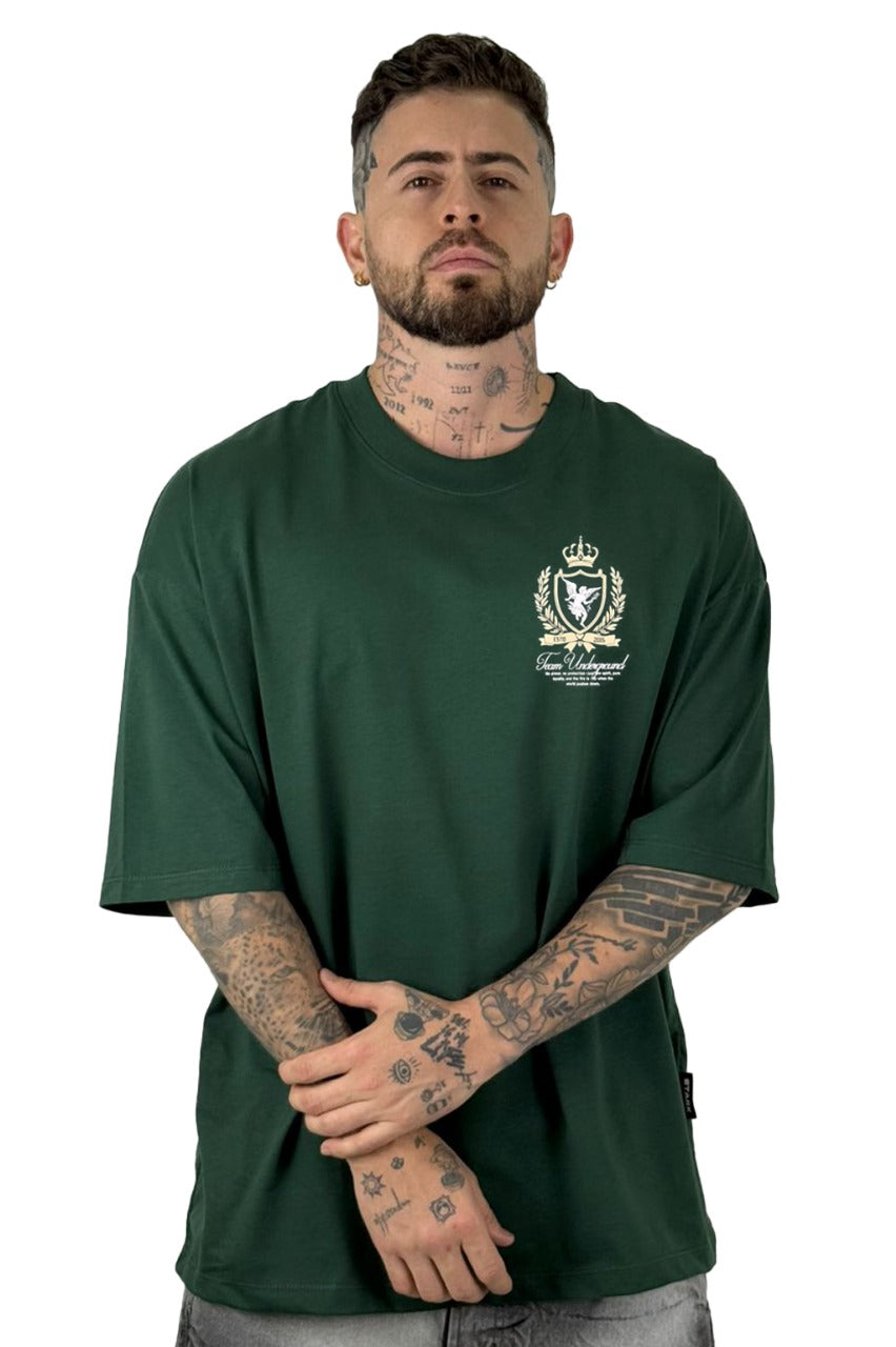 Oversize underground verde botella alto gramaje