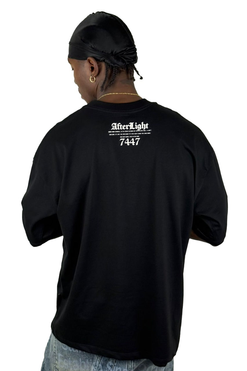 Oversize negra afterlight alto gramaje
