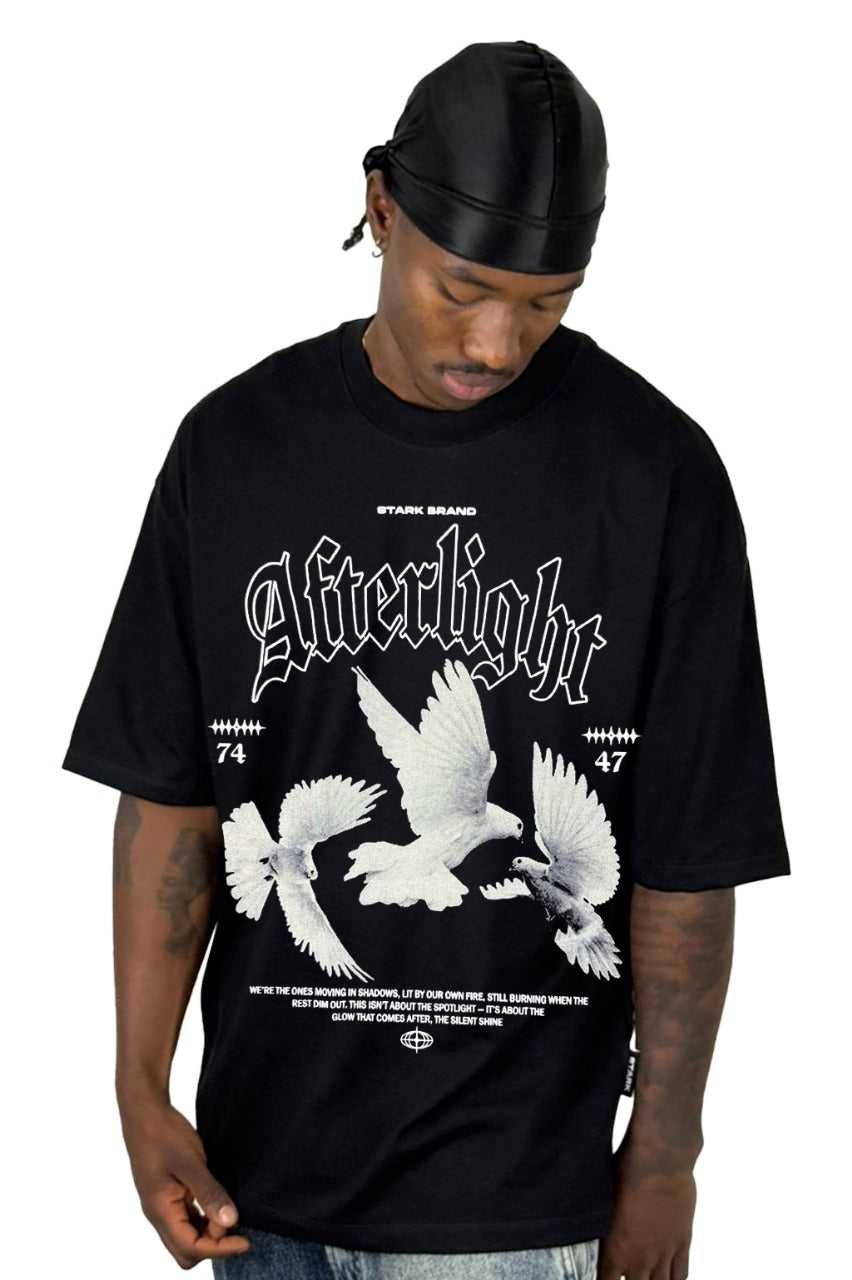 Oversize negra afterlight alto gramaje