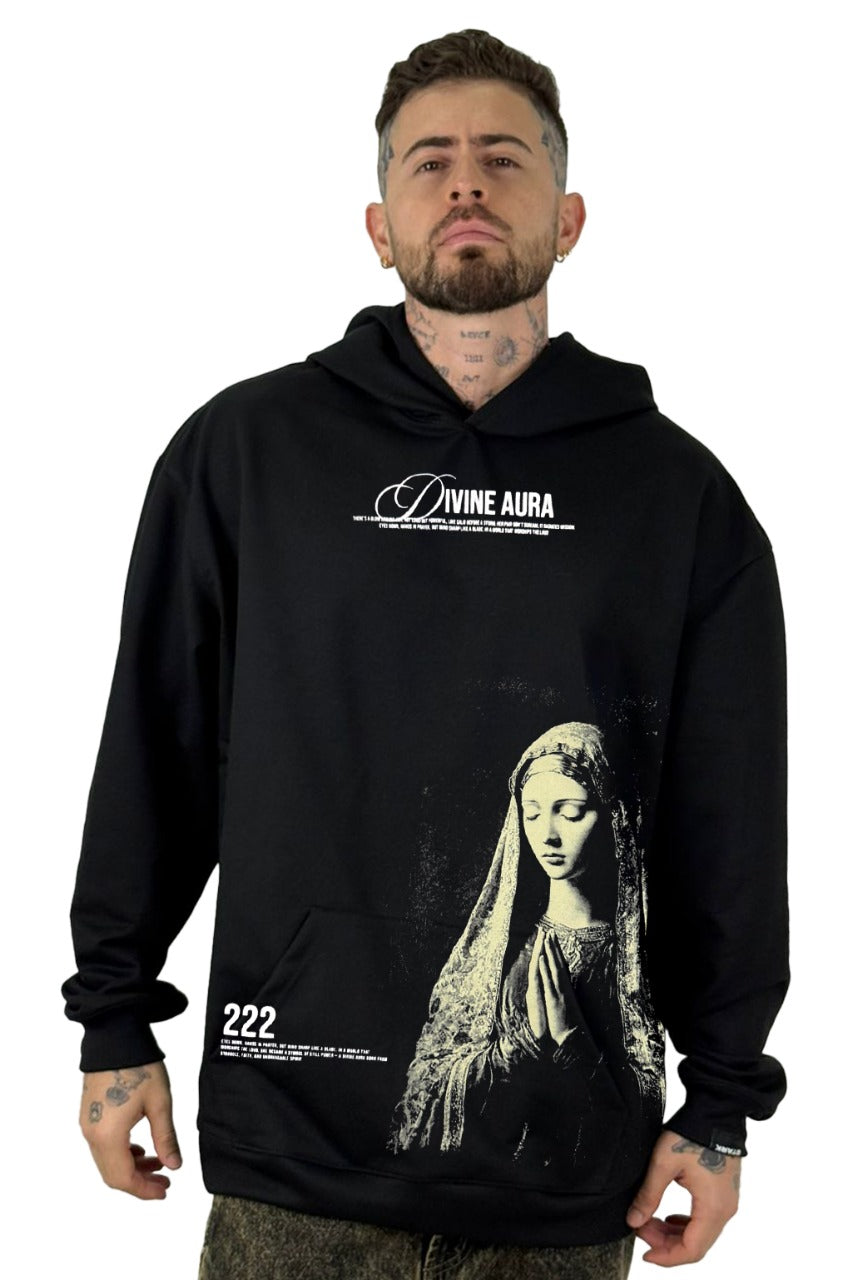 Buzo Capucha Negro divine aurora