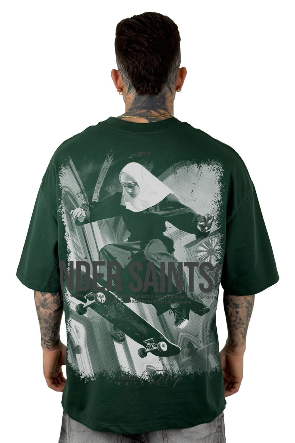 Oversize Verde Oscuro Under Saints Alto Gramaje