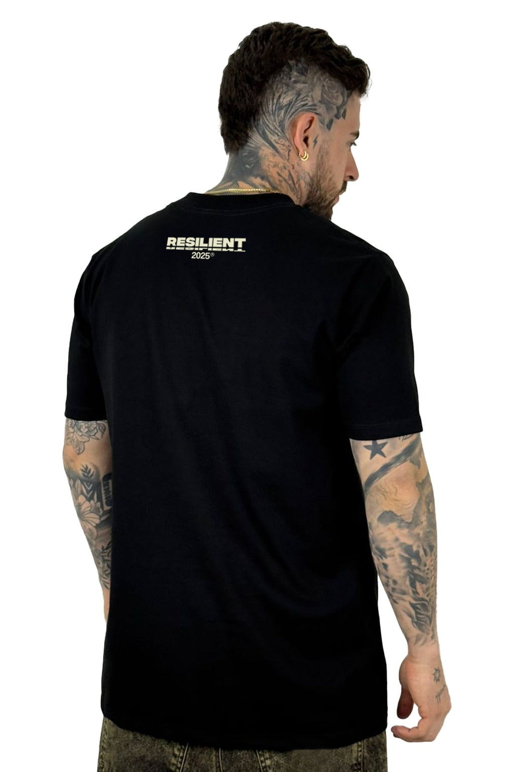 Camiseta Negra Resilient alto gramaje