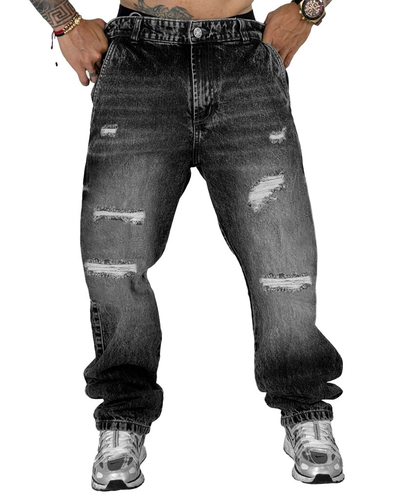 Jean Baggy Negro Rotos y Samblast 2001