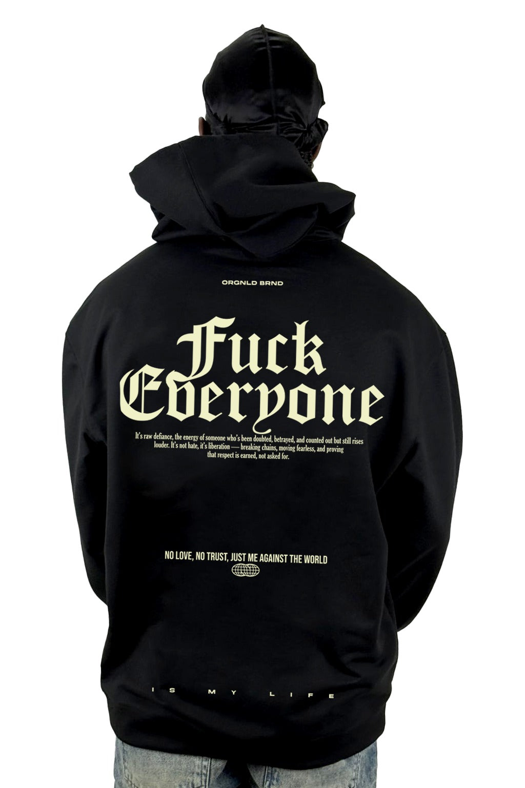 Buzo Capucha Negro Fuck Everyone