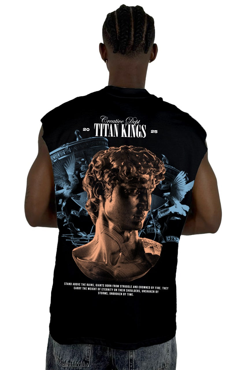 Camisilla negra titan kings