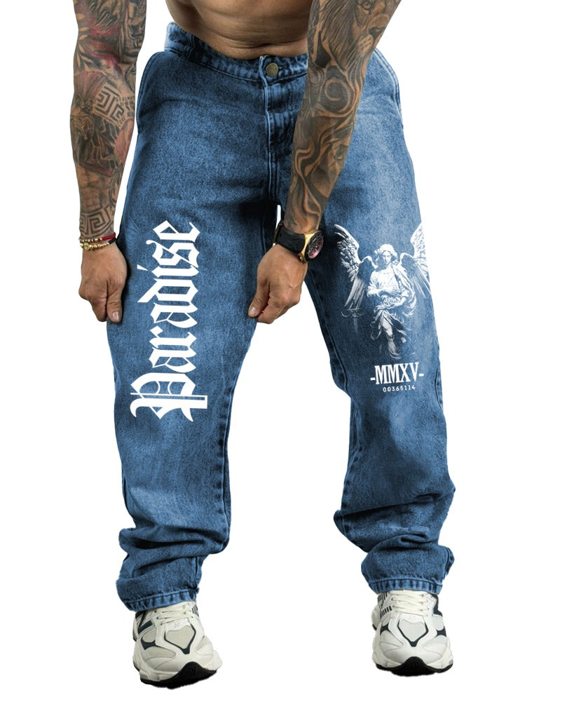 Jean Baggy azul sky 1/2 stamp angel mmxv