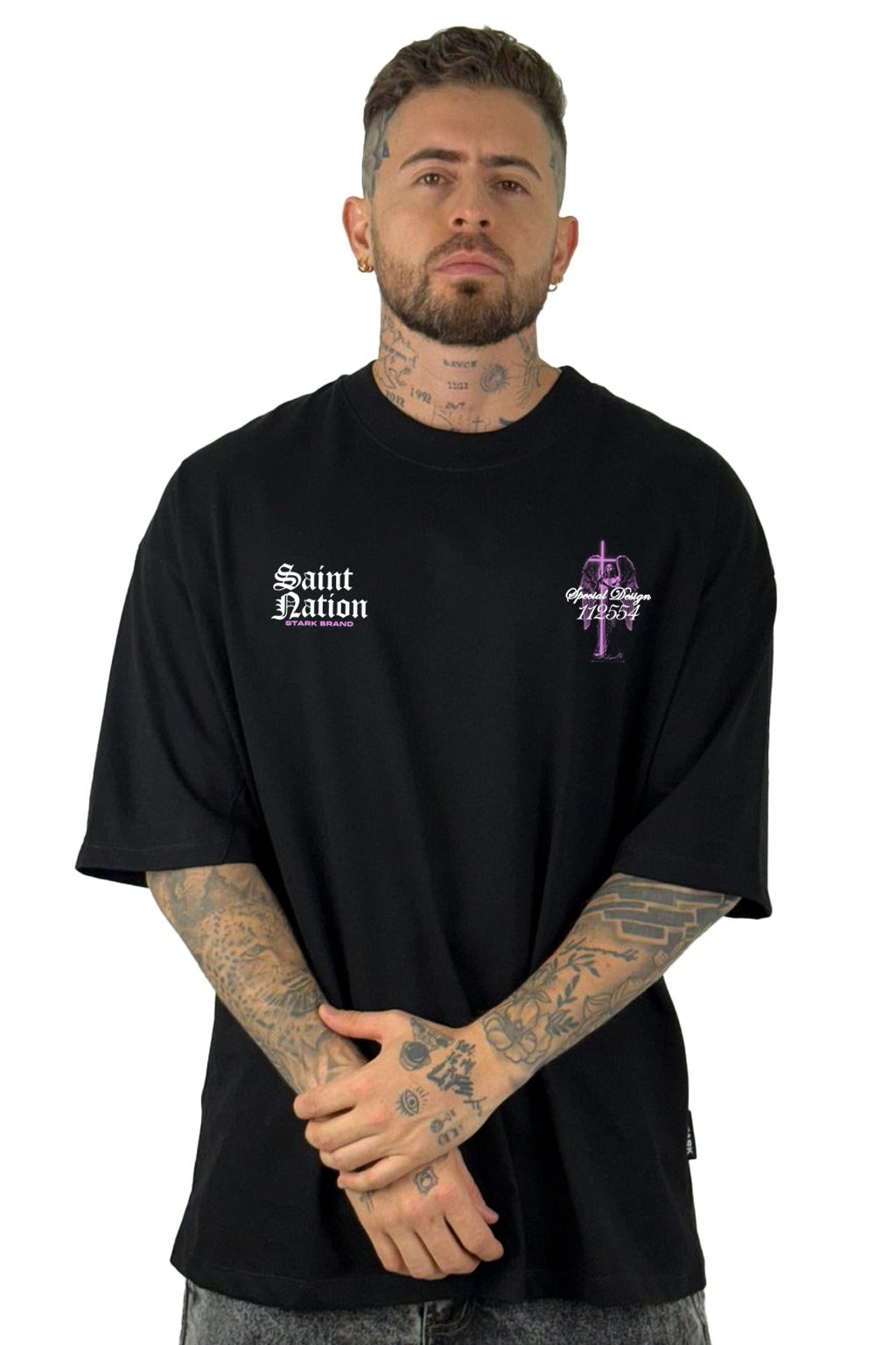 Oversize negra saint nation alto gramaje